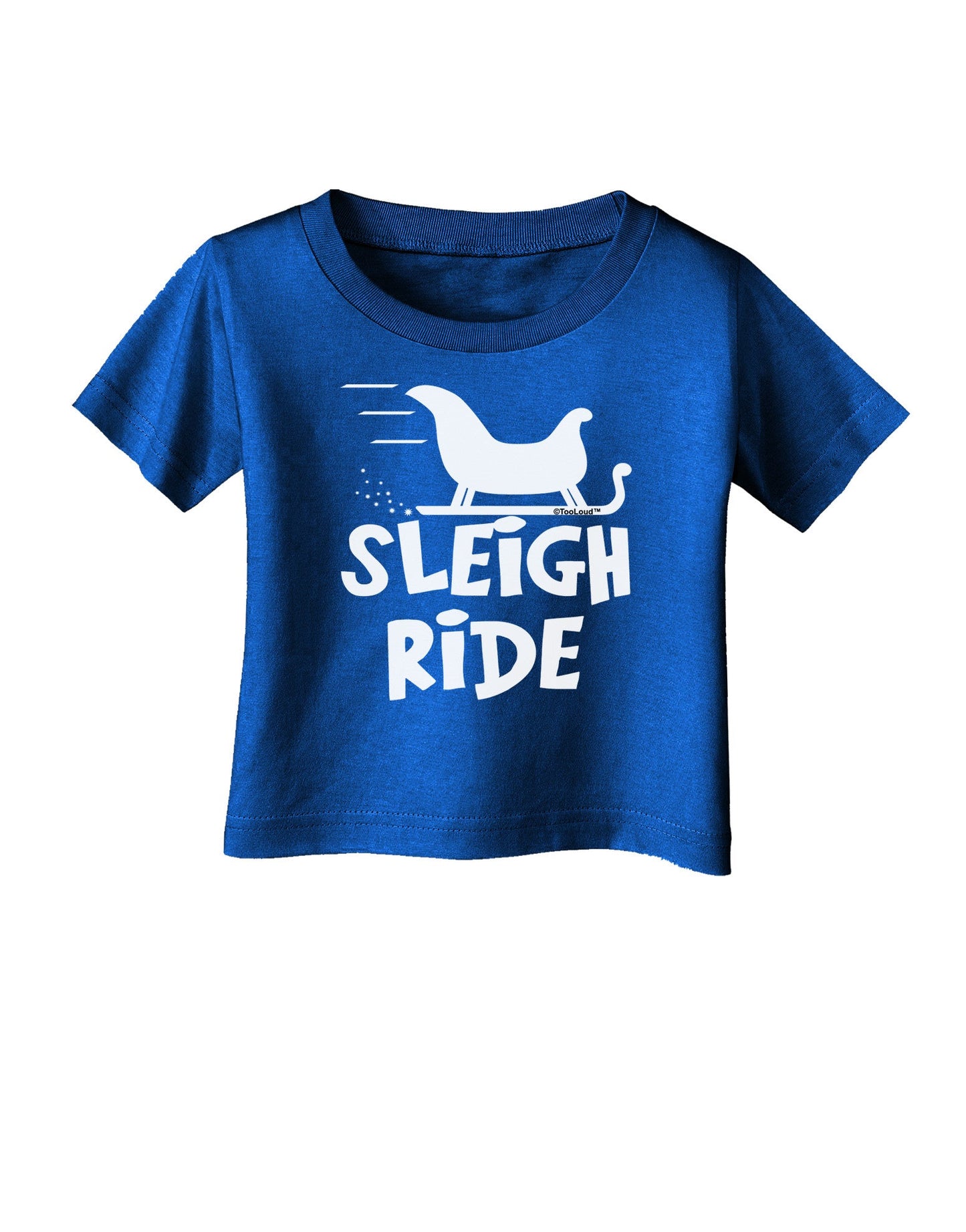 Sleigh Ride BnW Infant T-Shirt Dark-Infant T-Shirt-TooLoud-Royal-Blue-06-Months-Davson Sales