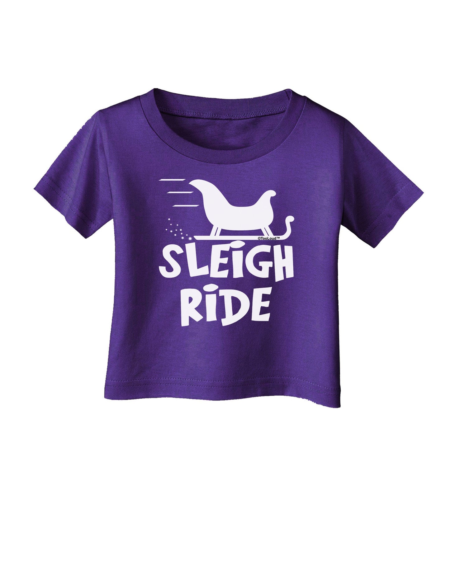 Sleigh Ride BnW Infant T-Shirt Dark-Infant T-Shirt-TooLoud-Purple-06-Months-Davson Sales