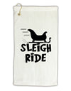 Sleigh Ride BnW Micro Terry Gromet Golf Towel 11&#x22;x19-Golf Towel-TooLoud-White-Davson Sales