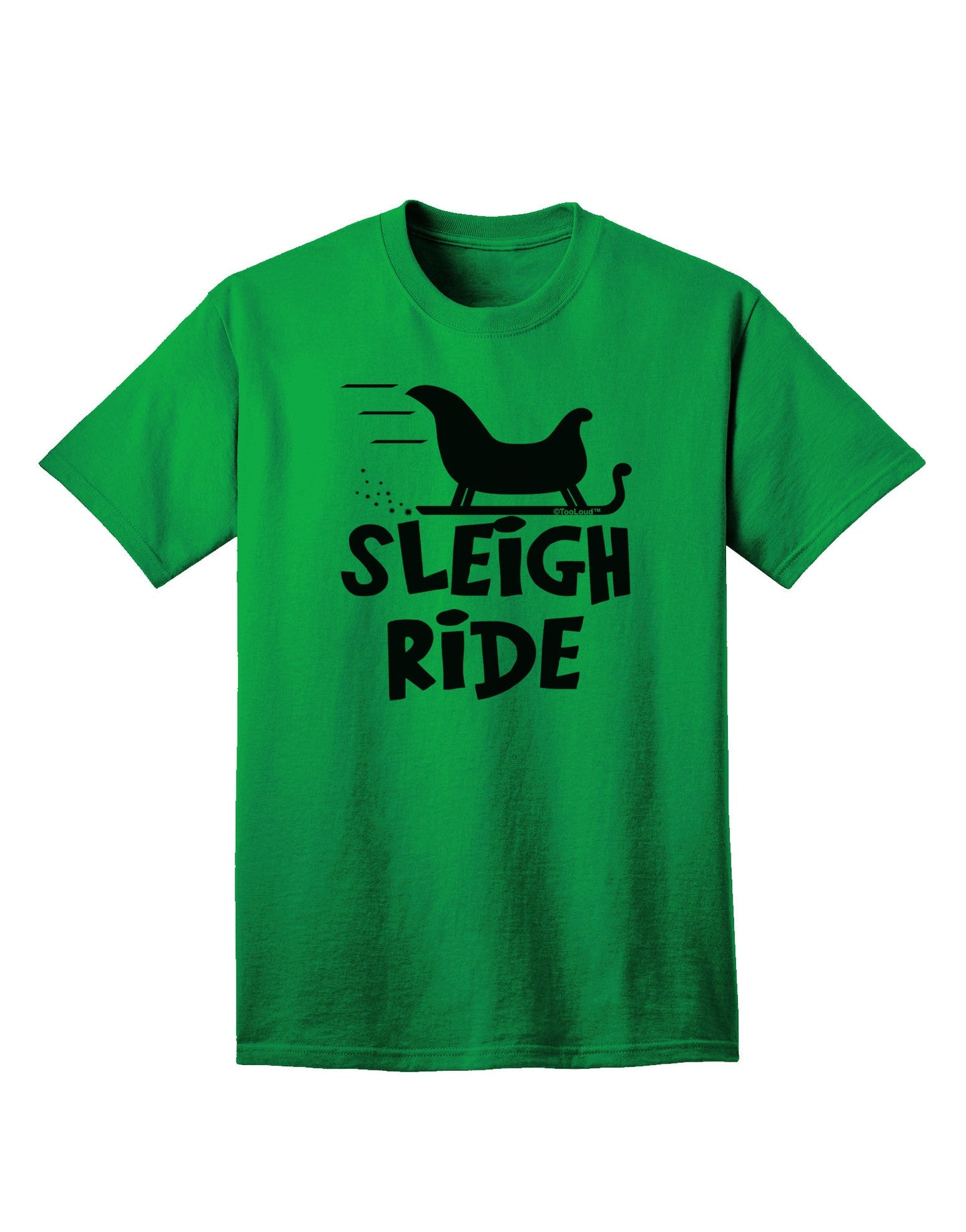 Sleigh Ride BnW: Premium Adult T-Shirt Collection-Mens T-shirts-TooLoud-Kelly-Green-Small-Davson Sales