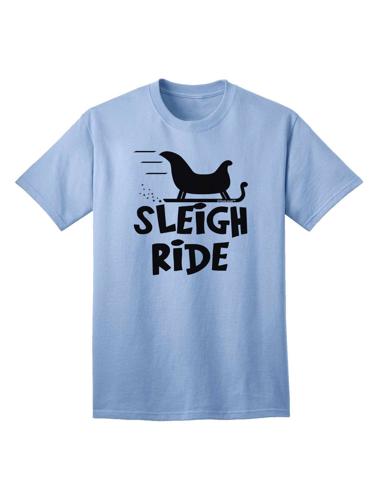 Sleigh Ride BnW: Premium Adult T-Shirt Collection-Mens T-shirts-TooLoud-Light-Blue-Small-Davson Sales
