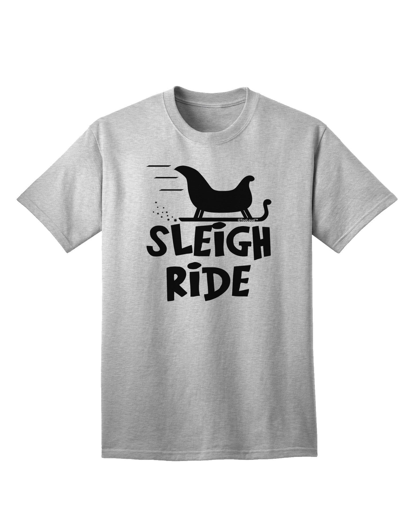 Sleigh Ride BnW: Premium Adult T-Shirt Collection-Mens T-shirts-TooLoud-AshGray-Small-Davson Sales