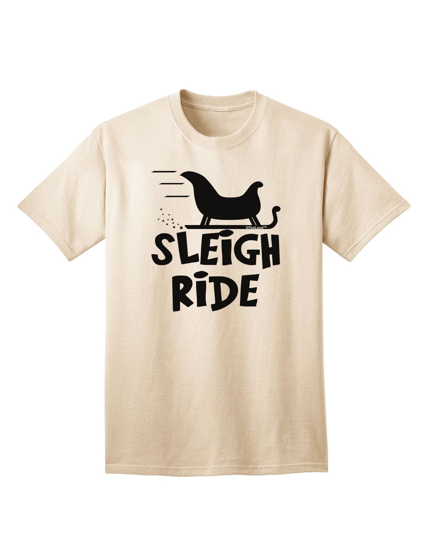 Sleigh Ride BnW: Premium Adult T-Shirt Collection-Mens T-shirts-TooLoud-Natural-Small-Davson Sales