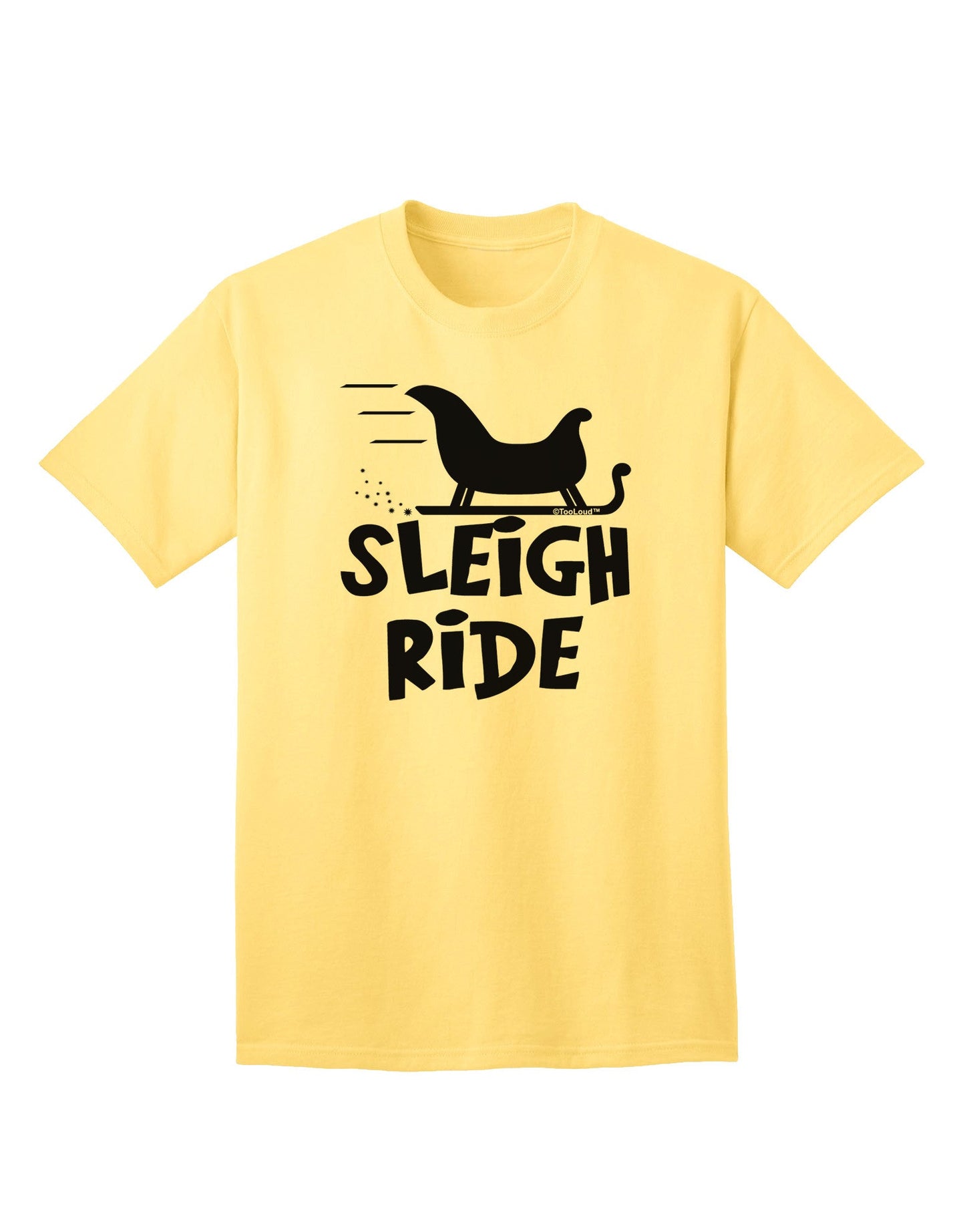 Sleigh Ride BnW: Premium Adult T-Shirt Collection-Mens T-shirts-TooLoud-Yellow-Small-Davson Sales