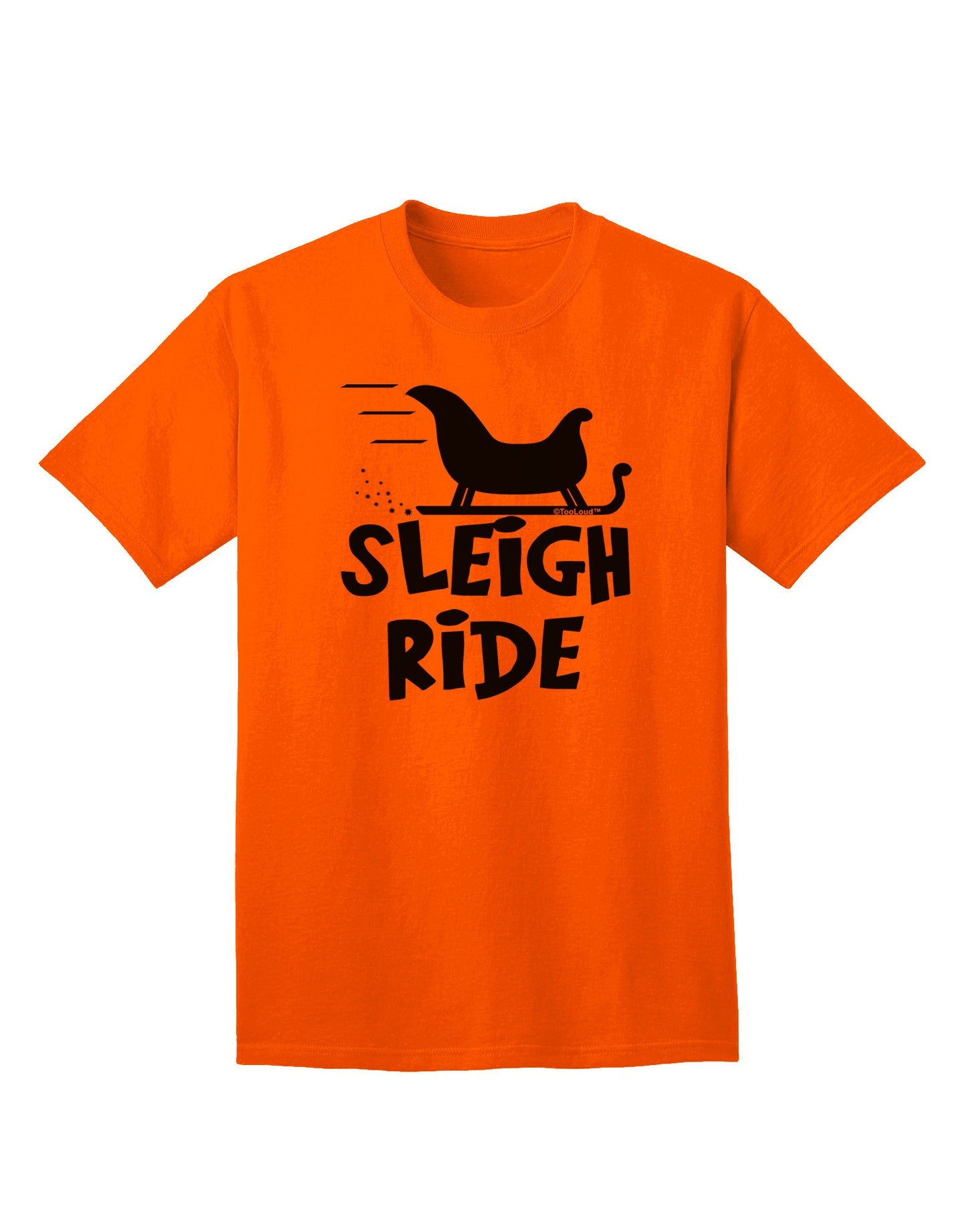 Sleigh Ride BnW: Premium Adult T-Shirt Collection-Mens T-shirts-TooLoud-Orange-Small-Davson Sales