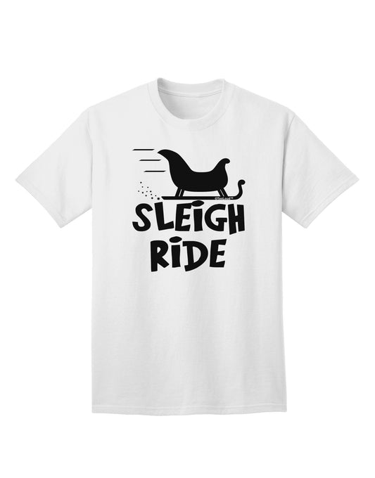 Sleigh Ride BnW: Premium Adult T-Shirt Collection-Mens T-shirts-TooLoud-White-Small-Davson Sales