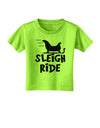 Sleigh Ride BnW Toddler T-Shirt-Toddler T-Shirt-TooLoud-Lime-Green-2T-Davson Sales