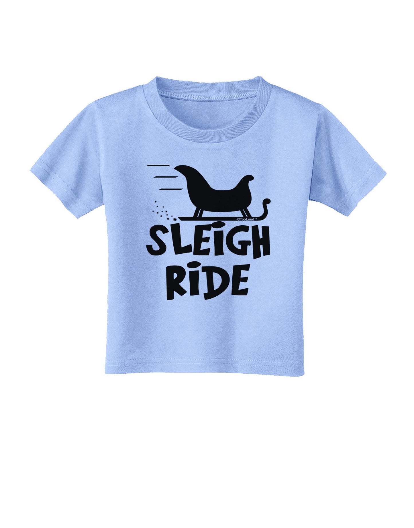 Sleigh Ride BnW Toddler T-Shirt-Toddler T-Shirt-TooLoud-Aquatic-Blue-2T-Davson Sales
