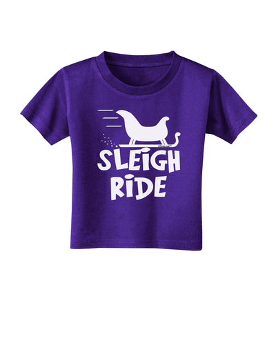 Sleigh Ride BnW Toddler T-Shirt Dark-Toddler T-Shirt-TooLoud-Purple-2T-Davson Sales