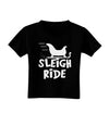 Sleigh Ride BnW Toddler T-Shirt Dark-Toddler T-Shirt-TooLoud-Black-2T-Davson Sales