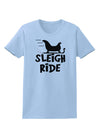 Sleigh Ride BnW Womens T-Shirt-Womens T-Shirt-TooLoud-Light-Blue-X-Small-Davson Sales