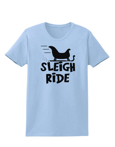 Sleigh Ride BnW Womens T-Shirt-Womens T-Shirt-TooLoud-Light-Blue-X-Small-Davson Sales