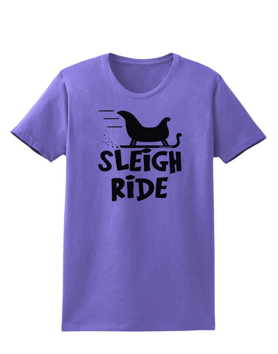 Sleigh Ride BnW Womens T-Shirt-Womens T-Shirt-TooLoud-Violet-X-Small-Davson Sales