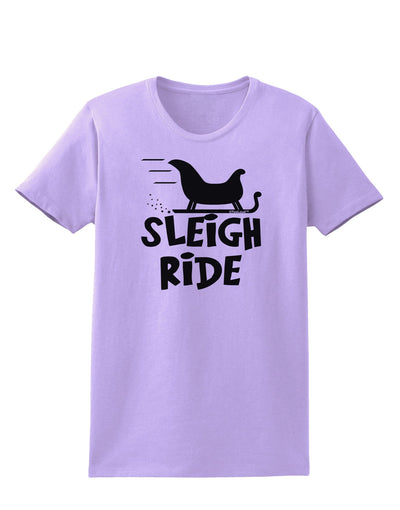 Sleigh Ride BnW Womens T-Shirt-Womens T-Shirt-TooLoud-Lavender-X-Small-Davson Sales