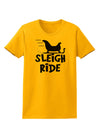 Sleigh Ride BnW Womens T-Shirt-Womens T-Shirt-TooLoud-Gold-X-Small-Davson Sales