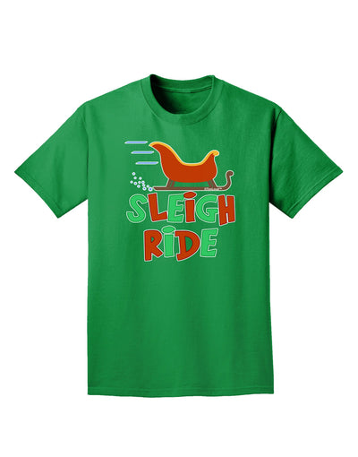 Sleigh Ride Color Adult Dark T-Shirt-Mens T-Shirt-TooLoud-Kelly-Green-Small-Davson Sales