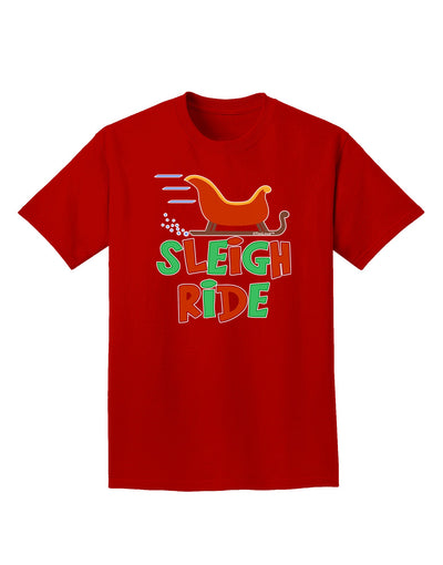 Sleigh Ride Color Adult Dark T-Shirt-Mens T-Shirt-TooLoud-Red-Small-Davson Sales