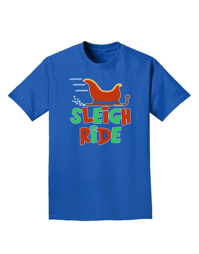 Sleigh Ride Color Adult Dark T-Shirt-Mens T-Shirt-TooLoud-Royal-Blue-Small-Davson Sales