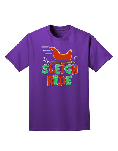 Sleigh Ride Color Adult Dark T-Shirt-Mens T-Shirt-TooLoud-Purple-Small-Davson Sales