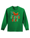 Sleigh Ride Color Adult Long Sleeve Dark T-Shirt-TooLoud-Kelly-Green-Small-Davson Sales