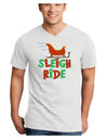 Sleigh Ride Color Adult V-Neck T-shirt-Mens V-Neck T-Shirt-TooLoud-White-Small-Davson Sales