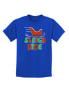 Sleigh Ride Color Childrens Dark T-Shirt-Childrens T-Shirt-TooLoud-Royal-Blue-X-Small-Davson Sales