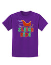 Sleigh Ride Color Childrens Dark T-Shirt-Childrens T-Shirt-TooLoud-Purple-X-Small-Davson Sales