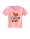 Sleigh Ride Color Toddler T-Shirt-Toddler T-Shirt-TooLoud-Candy-Pink-2T-Davson Sales