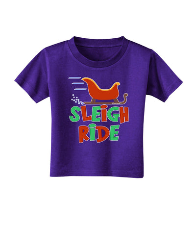 Sleigh Ride Color Toddler T-Shirt Dark-Toddler T-Shirt-TooLoud-Purple-2T-Davson Sales