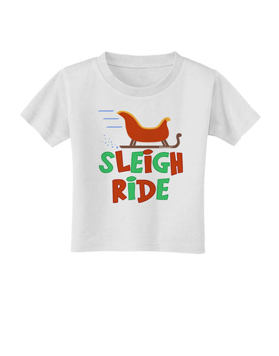 Sleigh Ride Color Toddler T-Shirt-Toddler T-Shirt-TooLoud-White-2T-Davson Sales