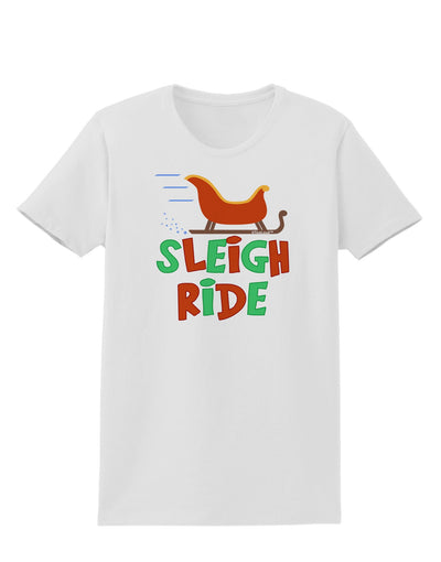 Sleigh Ride Color Womens T-Shirt-Womens T-Shirt-TooLoud-White-X-Small-Davson Sales