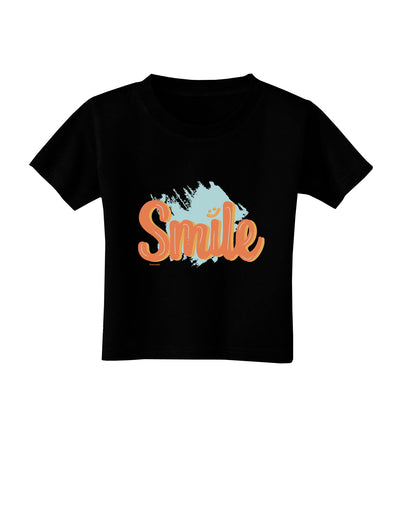 Smile Toddler T-Shirt-Toddler T-shirt-TooLoud-Black-2T-Davson Sales
