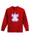 Snow Angel Design - Winter Adult Long Sleeve Dark T-Shirt-TooLoud-Red-Small-Davson Sales