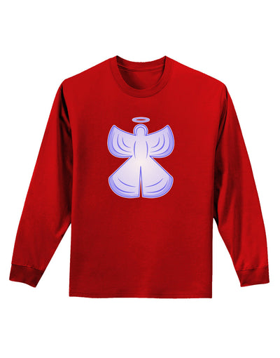 Snow Angel Design - Winter Adult Long Sleeve Dark T-Shirt-TooLoud-Red-Small-Davson Sales