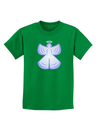 Snow Angel Design - Winter Childrens Dark T-Shirt-Childrens T-Shirt-TooLoud-Kelly-Green-X-Small-Davson Sales