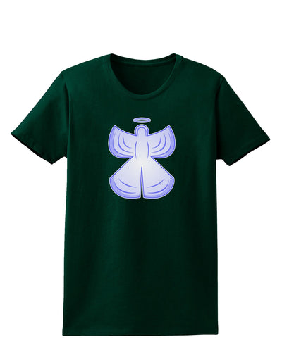 Snow Angel Design - Winter Womens Dark T-Shirt-Womens T-Shirt-TooLoud-Forest-Green-Small-Davson Sales