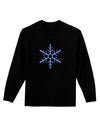 Snowflake Christmas Adult Long Sleeve Dark T-Shirt-TooLoud-Black-Small-Davson Sales