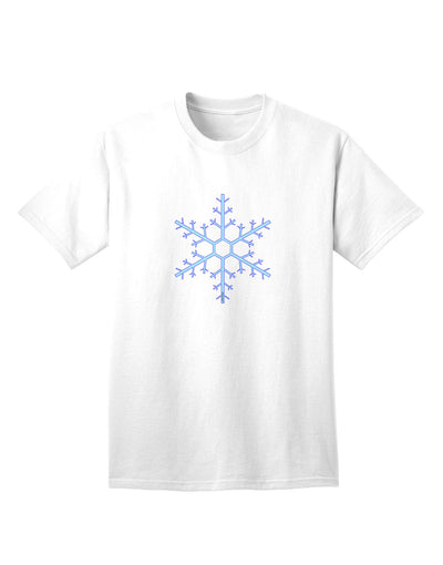 Snowflake Christmas Adult T-Shirt: Festive Elegance for the Holiday Season-Mens T-shirts-TooLoud-White-Small-Davson Sales