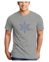 Snowflake Christmas Adult V-Neck T-shirt-Mens V-Neck T-Shirt-TooLoud-HeatherGray-Small-Davson Sales