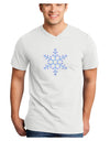 Snowflake Christmas Adult V-Neck T-shirt-Mens V-Neck T-Shirt-TooLoud-White-Small-Davson Sales