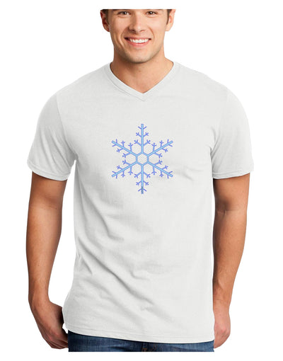 Snowflake Christmas Adult V-Neck T-shirt-Mens V-Neck T-Shirt-TooLoud-White-Small-Davson Sales