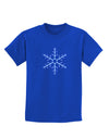 Snowflake Christmas Childrens Dark T-Shirt-Childrens T-Shirt-TooLoud-Royal-Blue-X-Small-Davson Sales