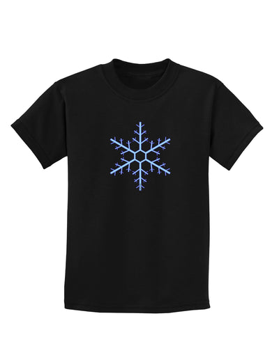 Snowflake Christmas Childrens Dark T-Shirt-Childrens T-Shirt-TooLoud-Black-X-Small-Davson Sales