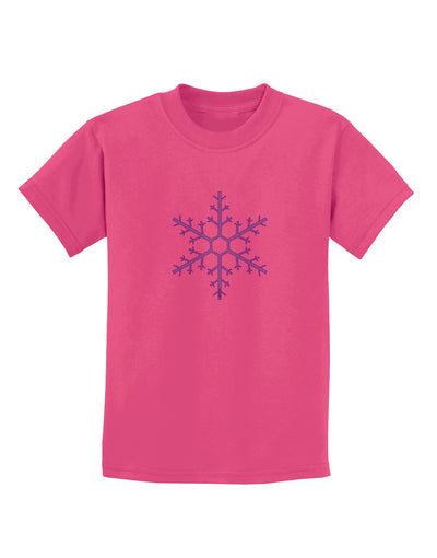 Snowflake Christmas Childrens T-Shirt-Childrens T-Shirt-TooLoud-Sangria-X-Small-Davson Sales