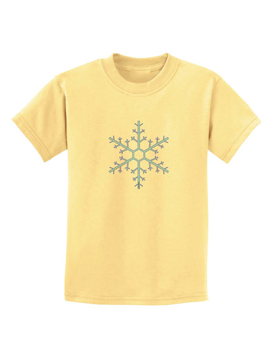 Snowflake Christmas Childrens T-Shirt-Childrens T-Shirt-TooLoud-Daffodil-Yellow-X-Small-Davson Sales