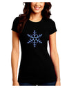 Snowflake Christmas Juniors Crew Dark T-Shirt-T-Shirts Juniors Tops-TooLoud-Black-Juniors Fitted Small-Davson Sales