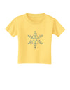 Snowflake Christmas Toddler T-Shirt-Toddler T-Shirt-TooLoud-Daffodil-Yellow-2T-Davson Sales