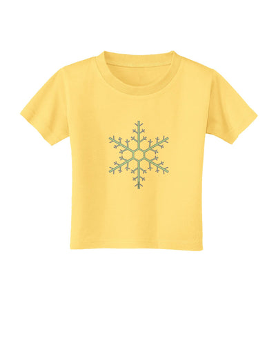 Snowflake Christmas Toddler T-Shirt-Toddler T-Shirt-TooLoud-Daffodil-Yellow-2T-Davson Sales