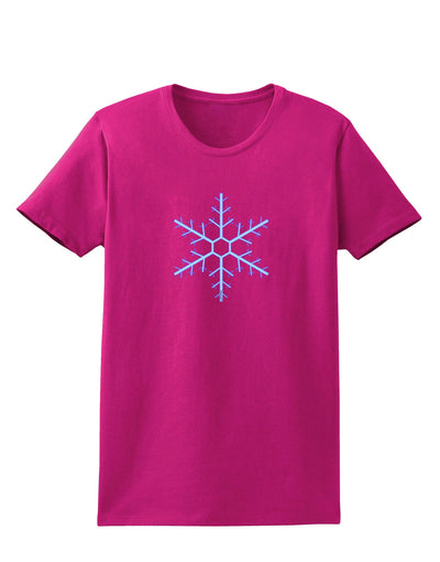 Snowflake Christmas Womens Dark T-Shirt-TooLoud-Hot-Pink-Small-Davson Sales