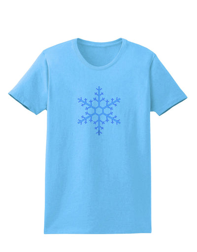 Snowflake Christmas Womens T-Shirt-Womens T-Shirt-TooLoud-Aquatic-Blue-X-Small-Davson Sales